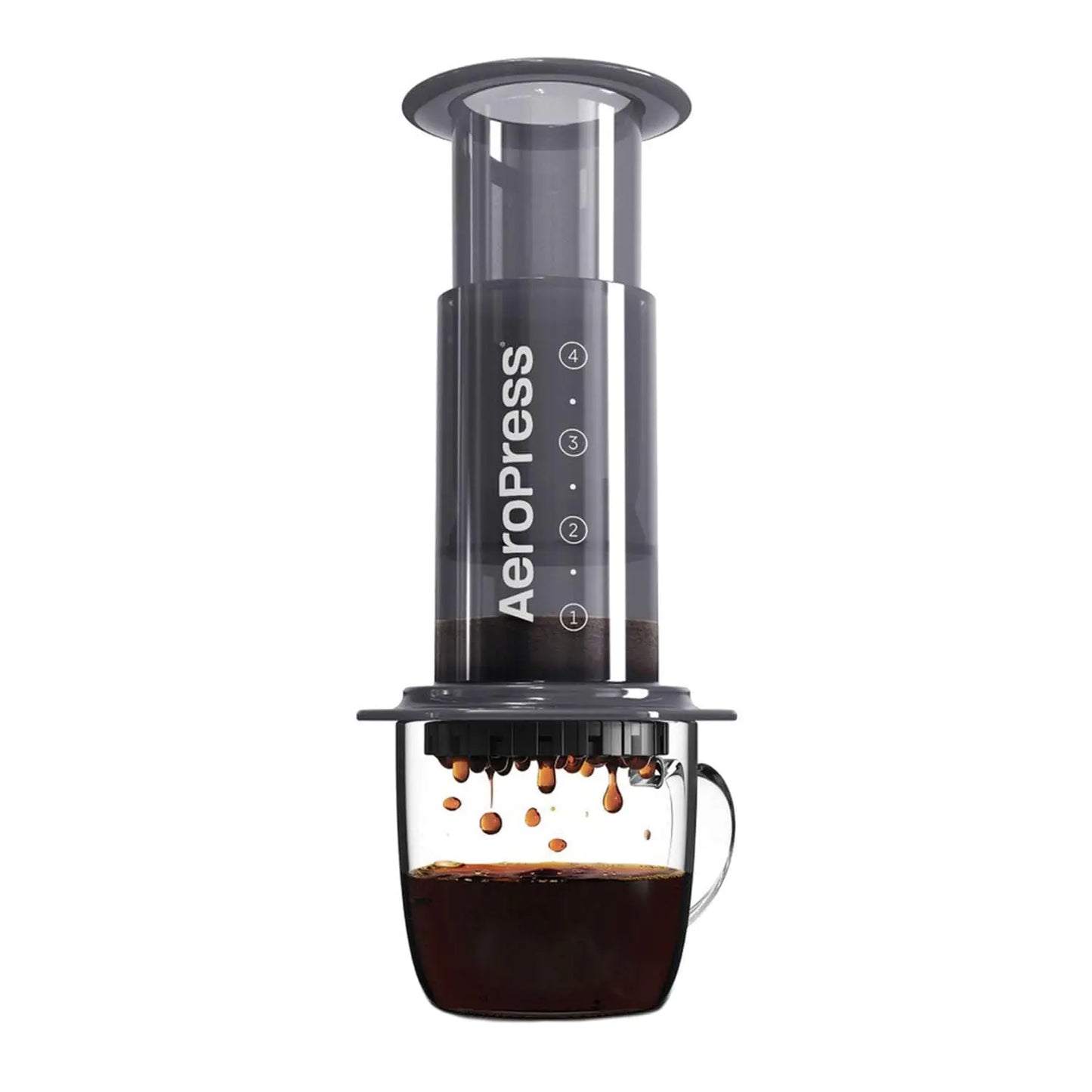 AeroPress Original Cafetera y Maker Estilo Espresso de Nivel Barista Portátil con Cámara, Émbolo y Filtros – Cafetera y Espresso Rápida